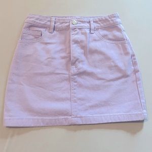 Forever 21 lilac denim mini skirt